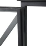 Contemporary Black Iron Sideboard with Glass Doors and Shelves 16 Contemporary Black Iron Sideboard with Glass Doors and Shelves