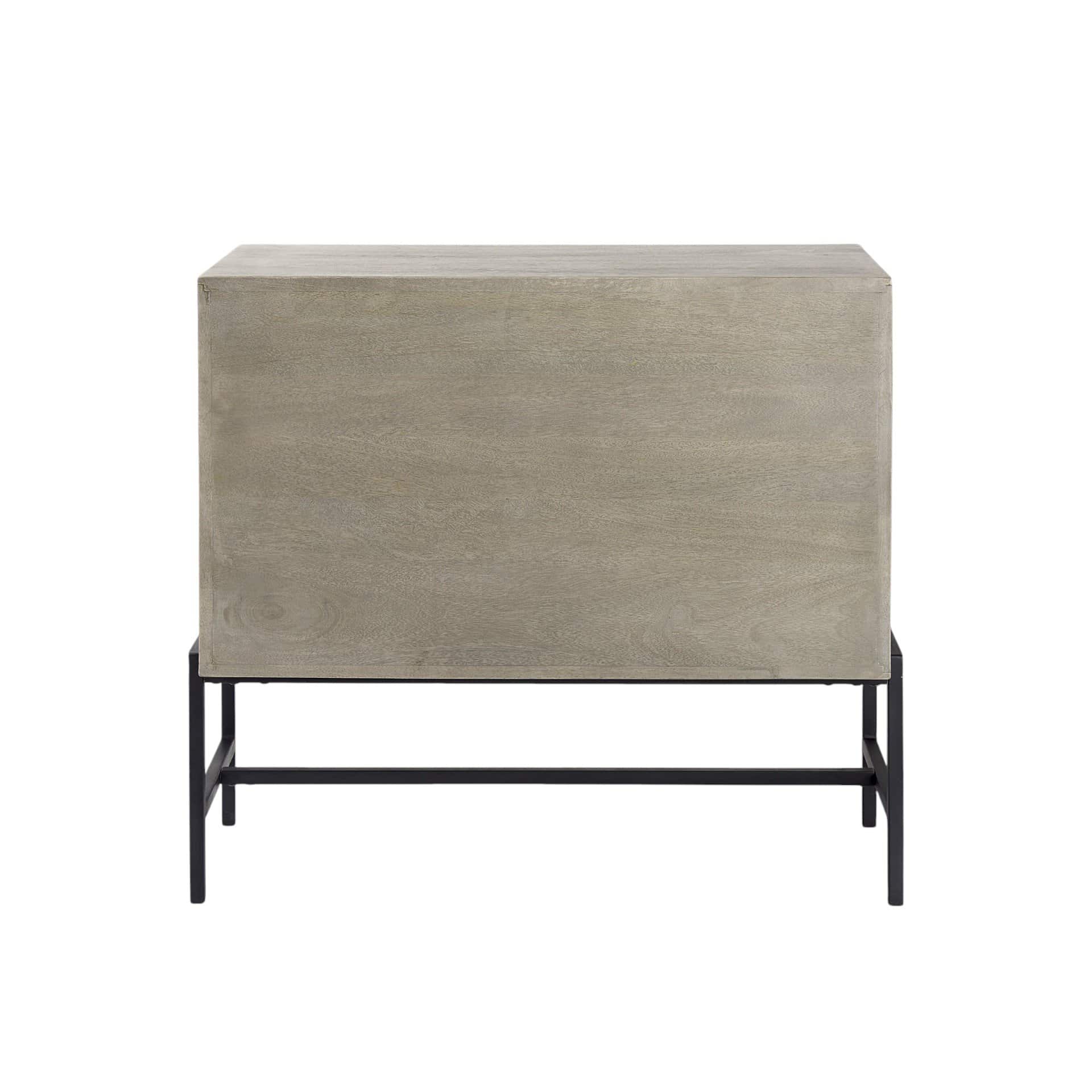 Gray Solid Wood Sideboard with Glass Doors and Shelves 6 Gray Solid Wood Sideboard with Glass Doors and Shelves - Image 6