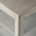 Gray Solid Wood Sideboard with Glass Doors and Shelves 18 Gray Solid Wood Sideboard with Glass Doors and Shelves