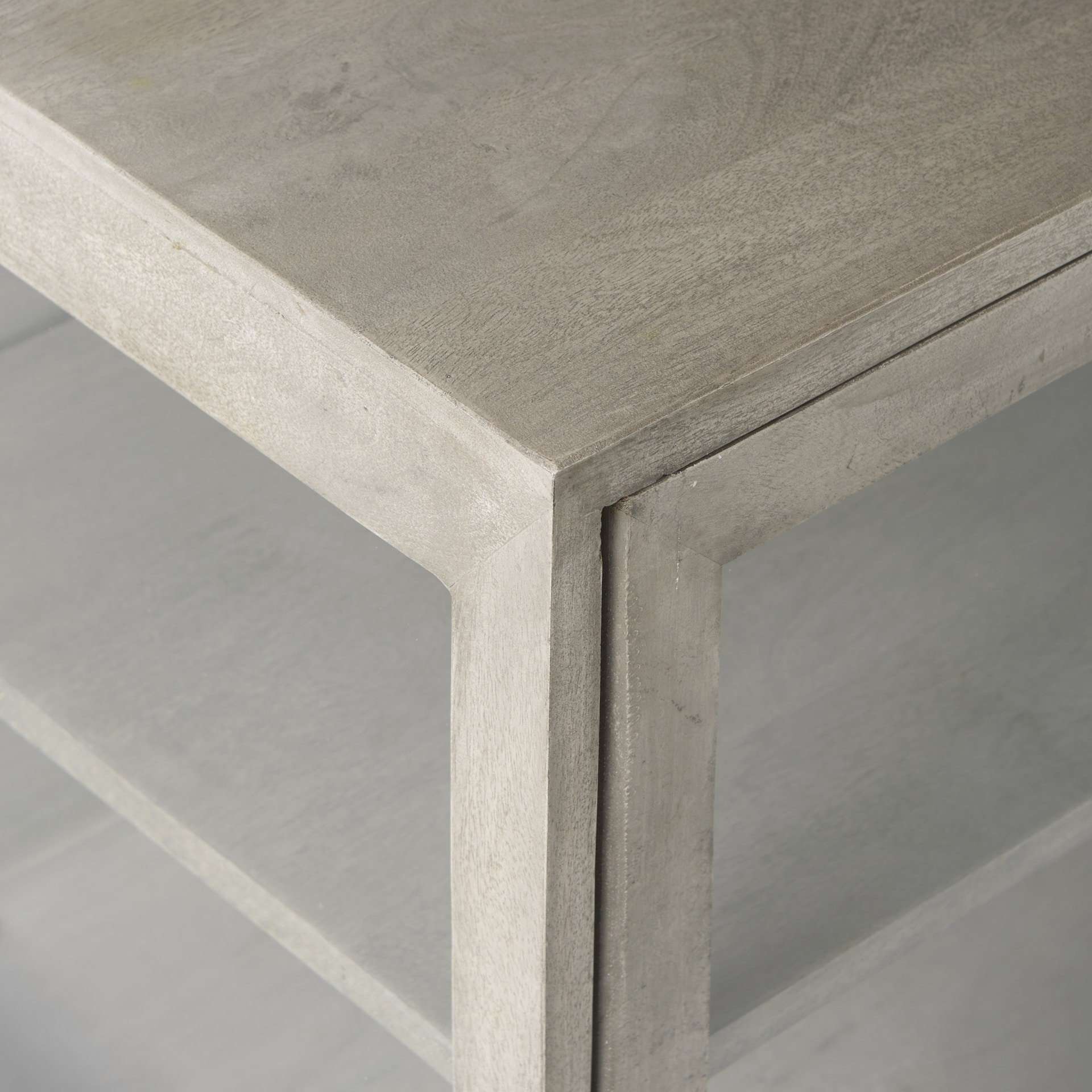 Gray Solid Wood Sideboard with Glass Doors and Shelves 9 Gray Solid Wood Sideboard with Glass Doors and Shelves - Image 9