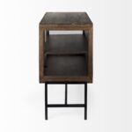 Rustic Dark Brown Two Door Glass Front Storage Cabinet 12 Rustic Dark Brown Two Door Glass Front Storage Cabinet