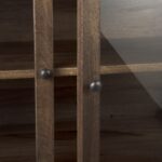 Rustic Dark Brown Two Door Glass Front Storage Cabinet 16 Rustic Dark Brown Two Door Glass Front Storage Cabinet