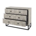 Natural Solid Wood Sideboard with Three Drawers and Countertop