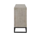 Natural Solid Wood Sideboard with Three Drawers and Countertop