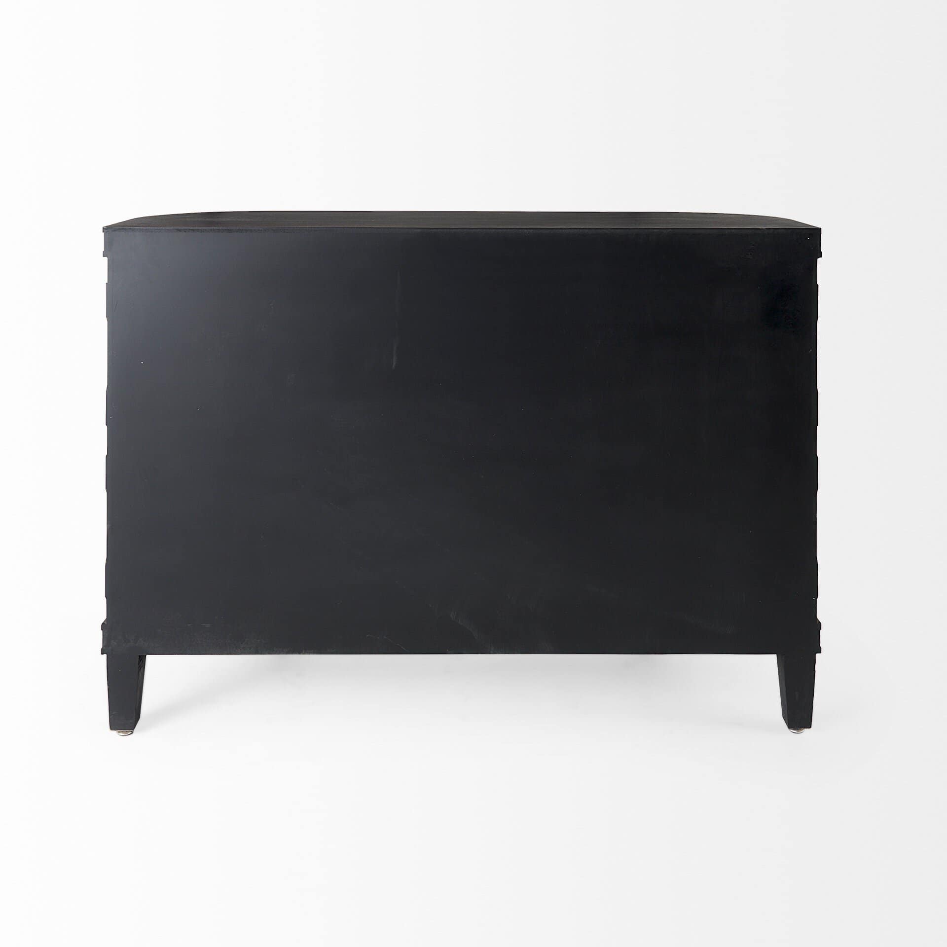 Curved Dark Brown Diamond Pattern Solid Wood Storage Cabinet 4 Curved Dark Brown Diamond Pattern Solid Wood Storage Cabinet - Image 4