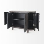 Curved Dark Brown Diamond Pattern Solid Wood Storage Cabinet 14 Curved Dark Brown Diamond Pattern Solid Wood Storage Cabinet