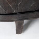Curved Dark Brown Diamond Pattern Solid Wood Storage Cabinet 17 Curved Dark Brown Diamond Pattern Solid Wood Storage Cabinet