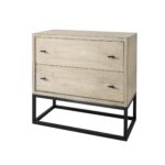 Natural Solid Wood Sideboard with Two Drawers for Storage 12 Natural Solid Wood Sideboard with Two Drawers for Storage