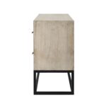 Natural Solid Wood Sideboard with Two Drawers for Storage 16 Natural Solid Wood Sideboard with Two Drawers for Storage