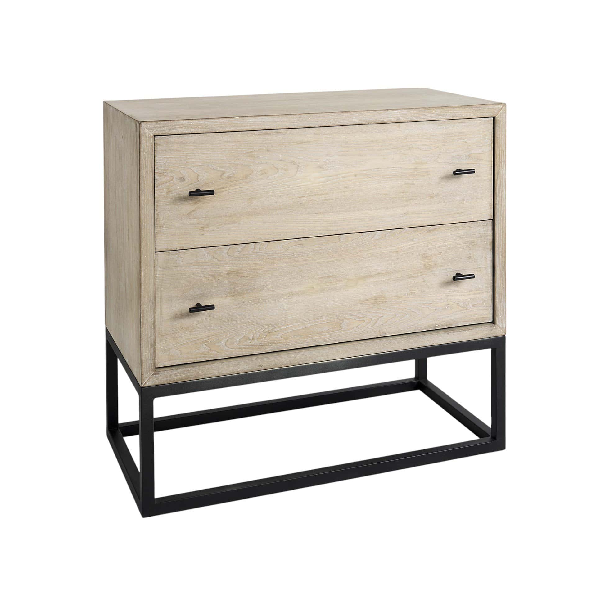 Natural Solid Wood Sideboard with Two Drawers for Storage 4 Natural Solid Wood Sideboard with Two Drawers for Storage - Image 4
