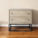 Natural Solid Wood Sideboard with Two Drawers for Storage 11 Natural Solid Wood Sideboard with Two Drawers for Storage
