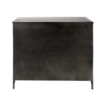 Black Iron Sideboard with Glass Doors and Ample Storage 15 Black Iron Sideboard with Glass Doors and Ample Storage