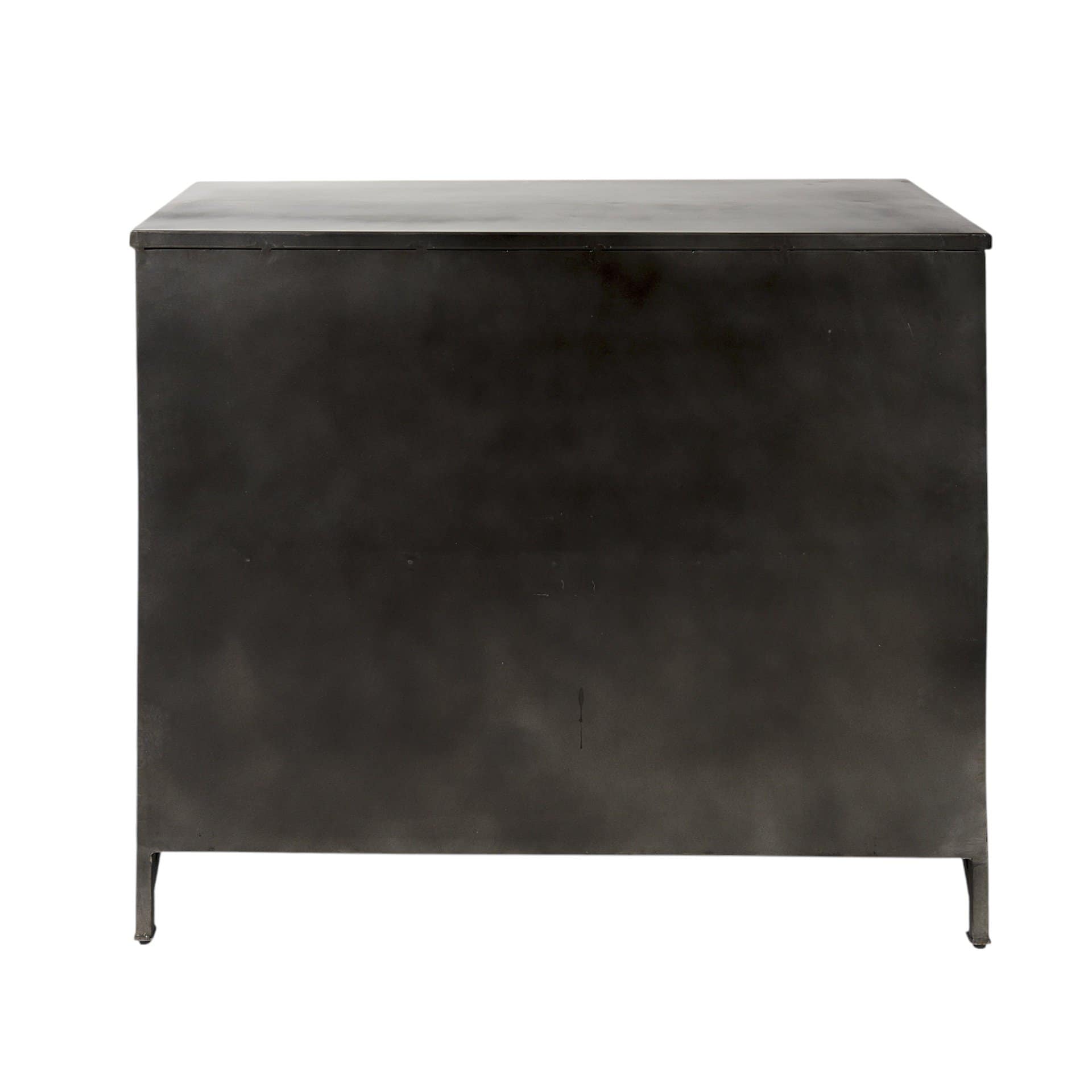 Black Iron Sideboard with Glass Doors and Ample Storage 6 Black Iron Sideboard with Glass Doors and Ample Storage - Image 6