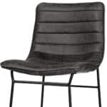 29-Inch Black Iron Counter Height Bar Stool With Back