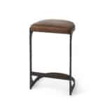 29-Inch Medium Brown Backless Iron Bar Stool with Footrest 10 29-Inch Medium Brown Backless Iron Bar Stool with Footrest