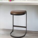 29-Inch Medium Brown Backless Iron Bar Stool with Footrest 11 29-Inch Medium Brown Backless Iron Bar Stool with Footrest