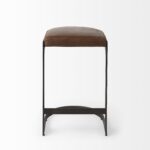 29-Inch Medium Brown Backless Iron Bar Stool with Footrest 12 29-Inch Medium Brown Backless Iron Bar Stool with Footrest