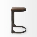 29-Inch Medium Brown Backless Iron Bar Stool with Footrest 13 29-Inch Medium Brown Backless Iron Bar Stool with Footrest
