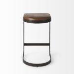 29-Inch Medium Brown Backless Iron Bar Stool with Footrest 14 29-Inch Medium Brown Backless Iron Bar Stool with Footrest