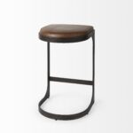 29-Inch Medium Brown Backless Iron Bar Stool with Footrest 15 29-Inch Medium Brown Backless Iron Bar Stool with Footrest