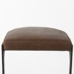 29-Inch Medium Brown Backless Iron Bar Stool with Footrest 16 29-Inch Medium Brown Backless Iron Bar Stool with Footrest