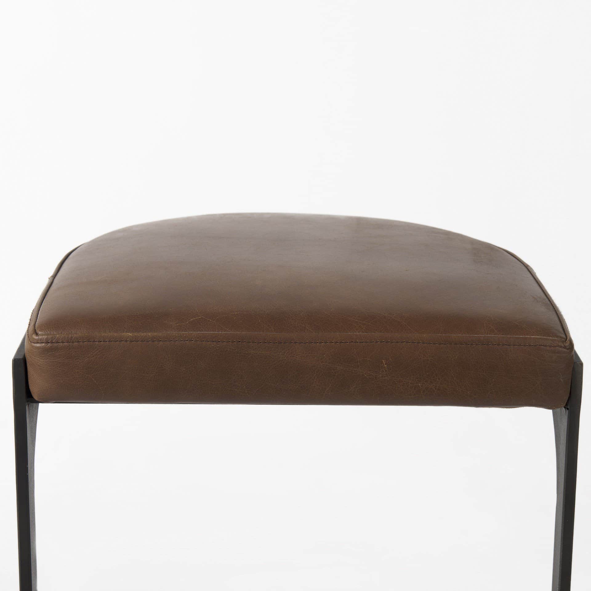 29-Inch Medium Brown Backless Iron Bar Stool with Footrest 7 29-Inch Medium Brown Backless Iron Bar Stool with Footrest - Image 7
