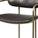 29-Inch Deep Brown Low Back Faux Leather Bar Stool
