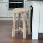 26 Inch Brown Backless Counter Height Bar Stool With Footrest