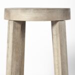26 Inch Brown Backless Counter Height Bar Stool With Footrest