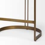 29-Inch Black and Brown Leather Low Back Bar Stool