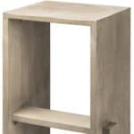 30-Inch Brown Wood Backless Counter Height Bar Stool with Footrest