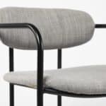 29-Inch Grey Steel Bar Stool With Full Back and Footrest