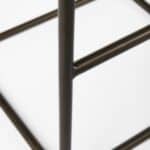 35-Inch Brown and Black Leather Backless Counter Height Bar Stool