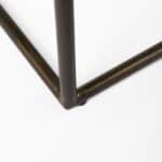 35-Inch Brown and Black Leather Backless Counter Height Bar Stool