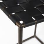 29-Inch Brown Leather and Iron Backless Bar Stool 14 29-Inch Brown Leather and Iron Backless Bar Stool