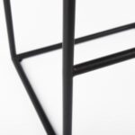 30 Inch Brown and Black Leather Backless Bar Stool