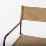 35-Inch Brown and Black Leather Bar Stool With Footrest