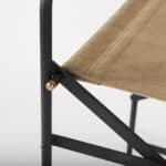 35-Inch Brown and Black Leather Bar Stool With Footrest