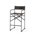 26-Inch Brown Fabric Seat Black Frame Bar Stool 10 26-Inch Brown Fabric Seat Black Frame Bar Stool