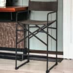 26-Inch Brown Fabric Seat Black Frame Bar Stool 11 26-Inch Brown Fabric Seat Black Frame Bar Stool