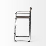 26-Inch Brown Fabric Seat Black Frame Bar Stool 14 26-Inch Brown Fabric Seat Black Frame Bar Stool