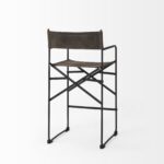26-Inch Brown Fabric Seat Black Frame Bar Stool 15 26-Inch Brown Fabric Seat Black Frame Bar Stool