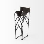 26-Inch Brown Fabric Seat Black Frame Bar Stool 16 26-Inch Brown Fabric Seat Black Frame Bar Stool