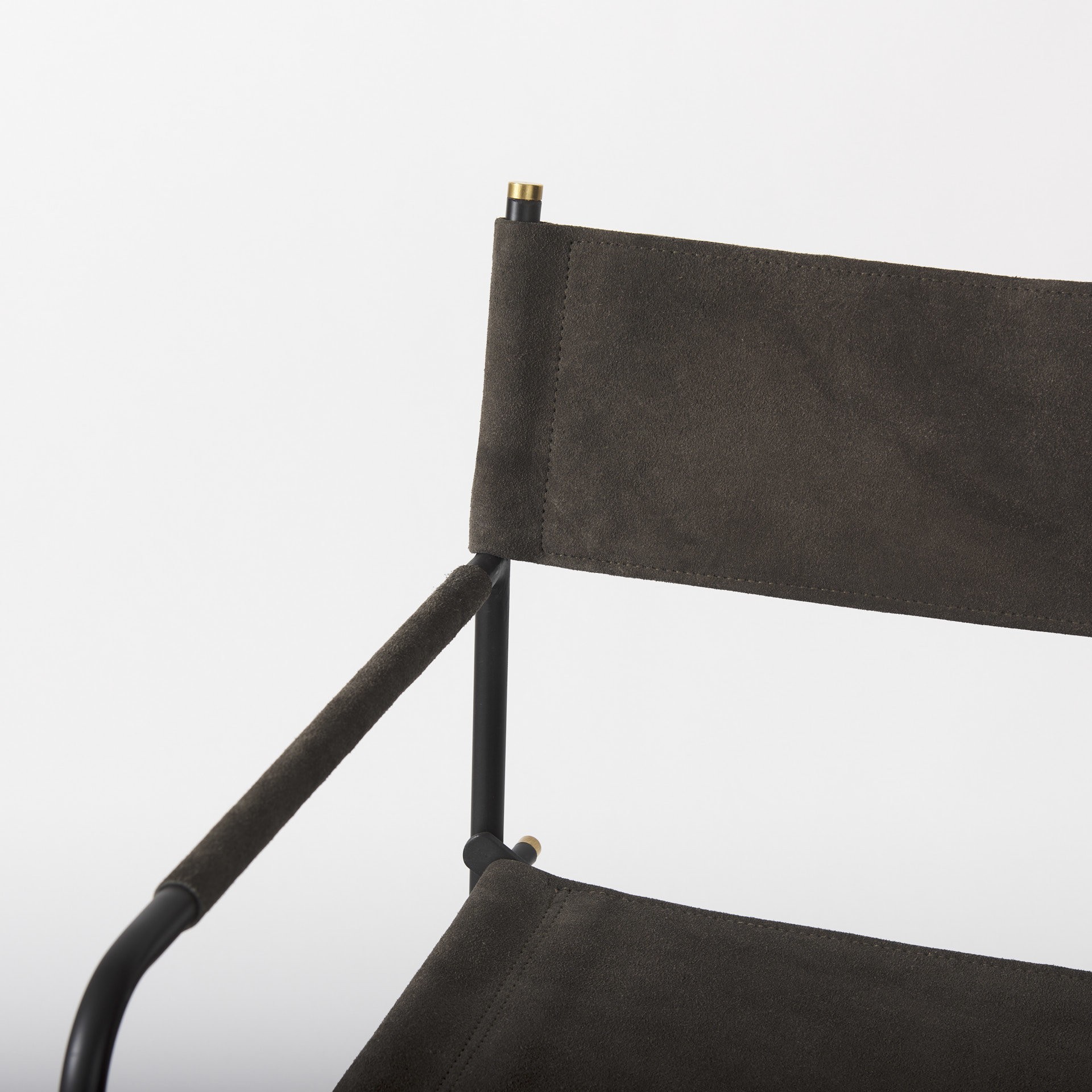 26-Inch Brown Fabric Seat Black Frame Bar Stool 8 26-Inch Brown Fabric Seat Black Frame Bar Stool - Image 8