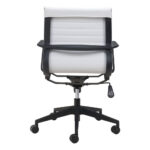 40.2-Inch Adjustable Swivel Faux Leather Office Chair with Lumbar Support