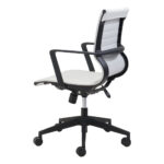 40.2-Inch Adjustable Swivel Faux Leather Office Chair with Lumbar Support