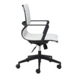 40.2-Inch Adjustable Swivel Faux Leather Office Chair with Lumbar Support