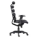 46-Inch Black Faux Leather Adjustable Swivel Executive Office Chair