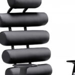 46-Inch Black Faux Leather Adjustable Swivel Executive Office Chair