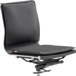 39.4-Inch Black and Silver Adjustable Swivel Faux Leather Office Chair 14 39.4-Inch Black and Silver Adjustable Swivel Faux Leather Office Chair